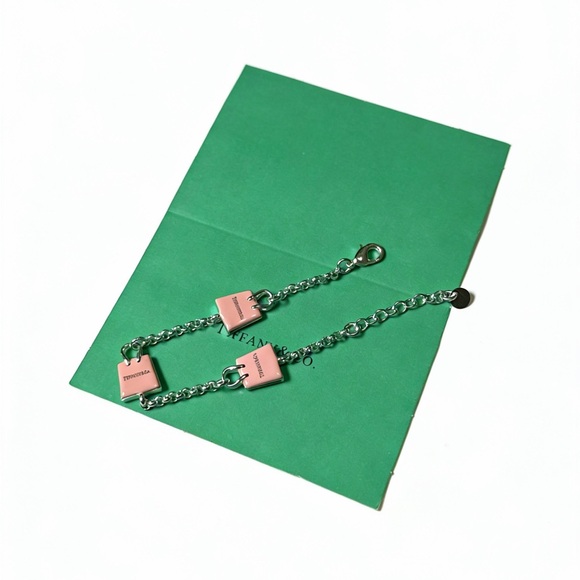Tiffany & Co. Silver Bracelet with Pink Charms - Picture 3 of 6